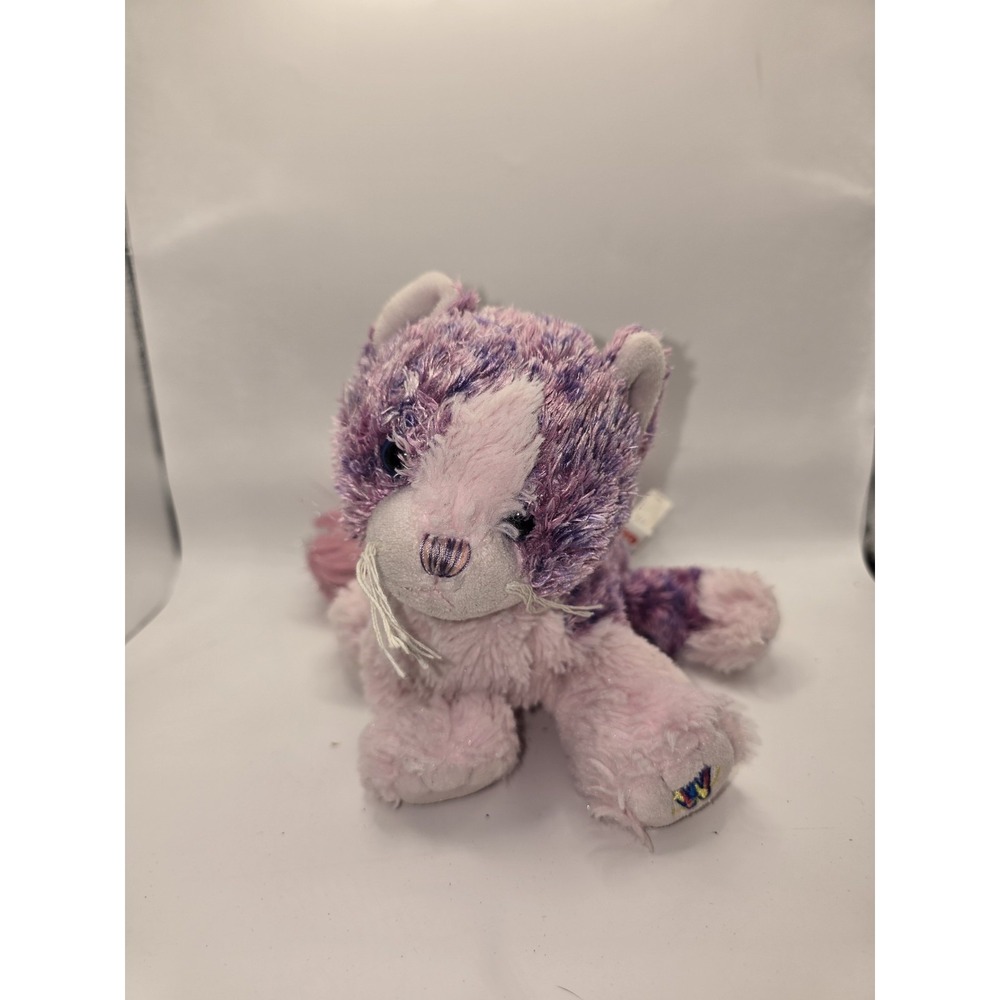 Webkinz Ganz Pom Pom Kitty Pink Purple Cat Plush Stuffed Animal HM444 NO CODE